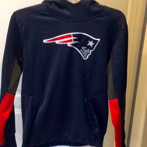 NFL Patriots hooded sweatshirt jacket size youth XL 14/16. Nice.
